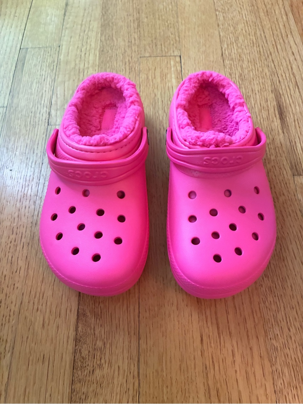 New Crocs Kids Lined Clog - Bright Pink